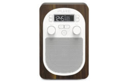 Pure Evoke D2 DAB+/FM radio with wood casing and alarm.